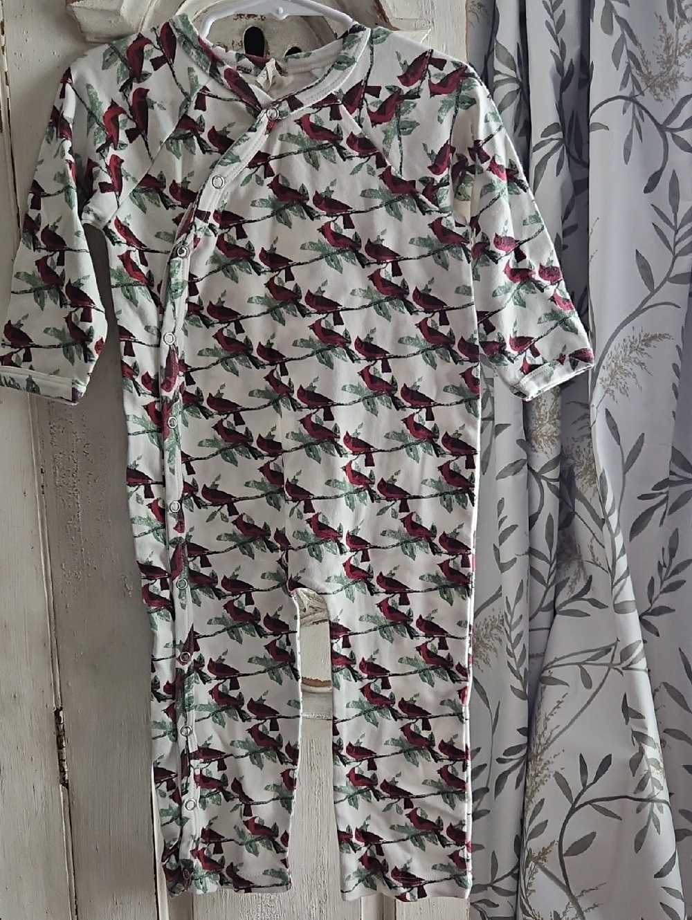 Kate Quinn Cotton Cardinal Print One Piece Romper 18-24 Months